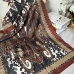 Etnik Desen Pamuk Soft Şal 83925 - Kiremit