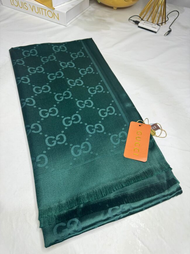 İthal G Pamuk Yün İpek Şal 49102 - Zümrüt