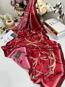 Lv Çift Taraflı İthal Vual İpel Şal 85631 - Kırmızı