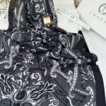 Touch İthal Etnik Desen Pamuk İpek Şal 63458 - Siyah-Gri