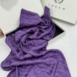 Zebra Desen Pamuk Jakar İpek Şal 23141 - Lavanta