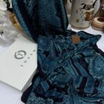 Touch İthal Pamuk İpek Şal 63454 - Gece Mavisi