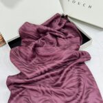 Zebra Desen Pamuk Jakar İpek Şal 23141 - Gül Kurusu