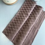 Qoza Desen İpeksi Jakar Şal -  Koyu Kahve