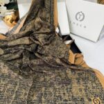 Touch İthal Etnik Desen Pamuk İpek Şal 63457 - Vizon