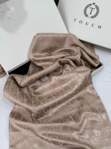 Dior Desen Pamuk İpeksi Jakar Şal 88731 - Mocha