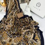 Touch İthal Etnik Desen Pamuk İpek Şal 63458 - Siyah