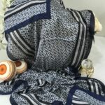 Burberry Çift Taraflı Vual İpek Şal -lacivert