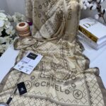 Chanel Çift Taraflı İthal Vual İpel Şal 85651 - Soft Bej