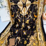 Touch İthal İberya Işığı Pamuk İpek Şal 63455 - Siyah-Camel