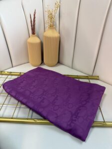 Dior Desen Pamuk İpeksi Jakar Şal 88731 - Mor