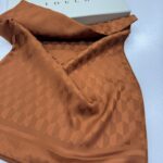 Qoza Desen İpeksi Jakar Şal - Açık Kahve