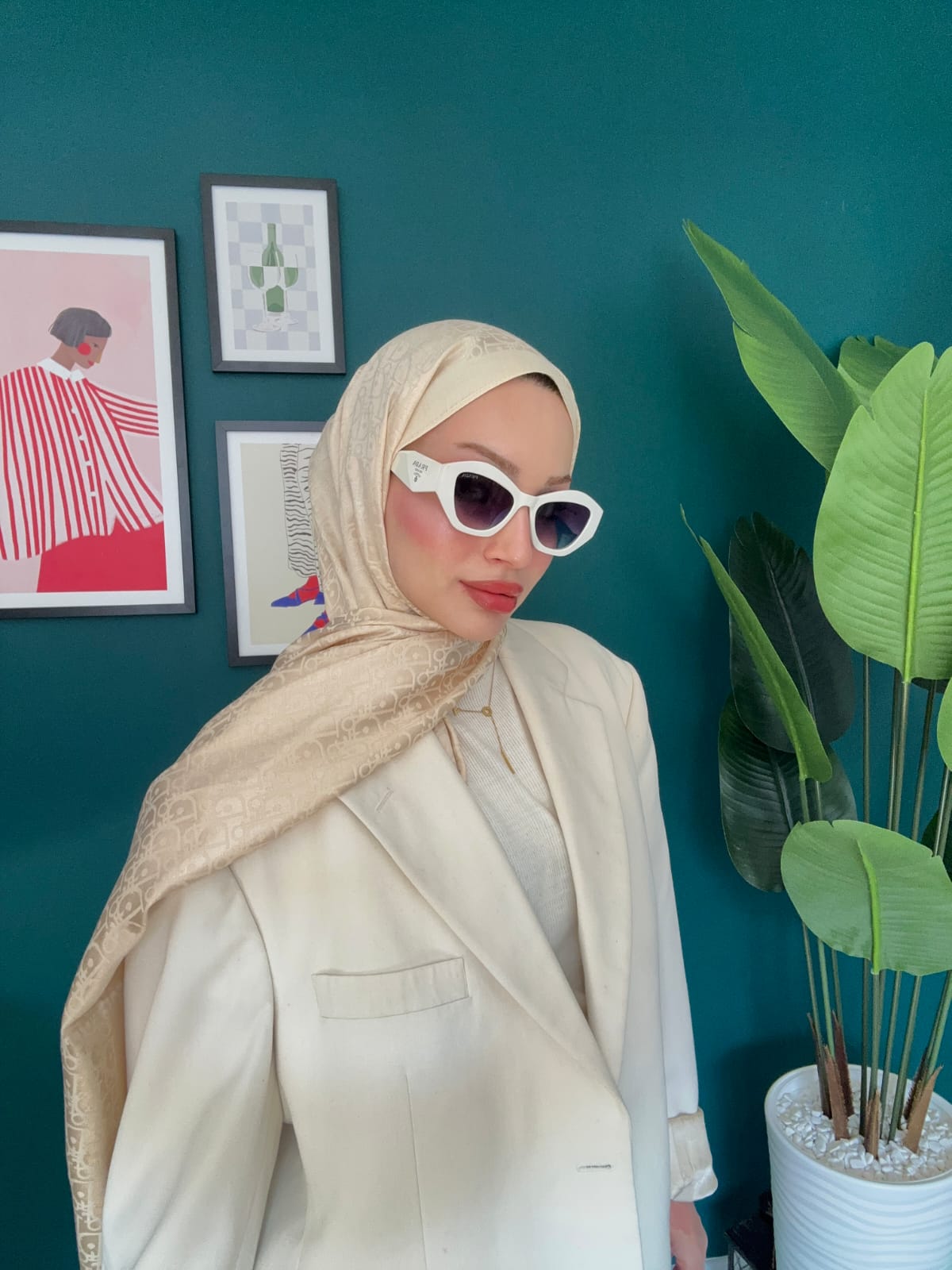 İthal Dior Pamuk Yün İpek Şal 49103 - Gold - Görsel 3