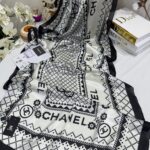 Chanel Çift Taraflı İthal Vual İpel Şal 85651 - Ekru