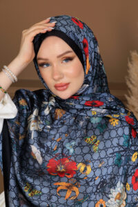 İthal Çifttaraflı vual ipek  23561 - siyah/gri