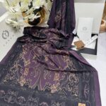 Touch İthal İberya Işığı Pamuk İpek Şal 63455 - Gece Moru