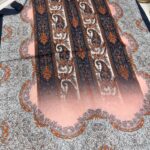 Etro Desen Pamuk İpek Şal 49733 - Soft Lacivert