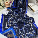 Lv Çift Taraflı İthal Vual İpel Şal 85631 - Saks-Siyah