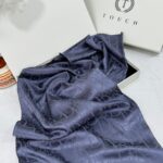 Dior Desen Pamuk İpeksi Jakar Şal 88731 - Açık mavi