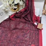 Touch İthal Etnik Desen Pamuk İpek Şal 63456 - Kırmızı