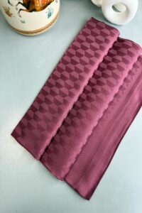 Qoza Desen İpeksi Jakar Şal - Eflatun