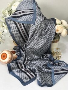 Burberry Çift Taraflı Vual İpek Şal -antrasit