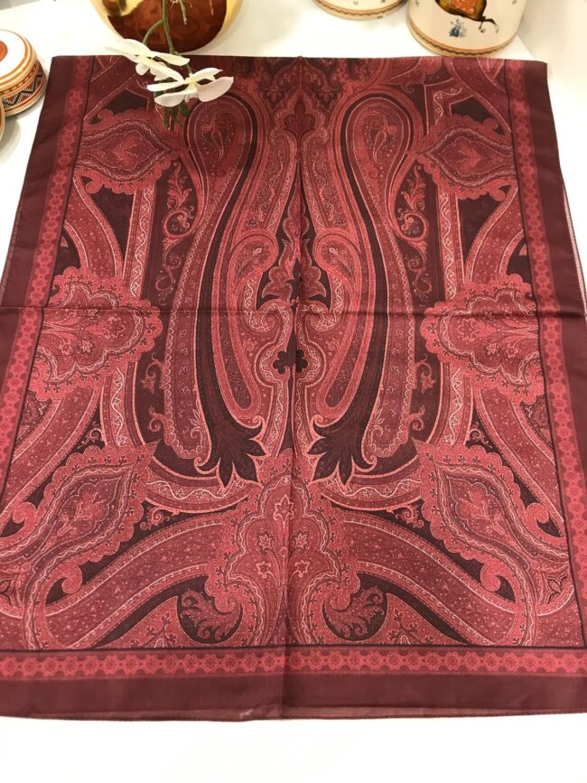 Etro Pamuk İpek Şal -987654 Koyu Bordo