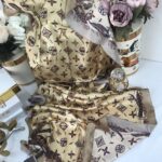 LV Desenli İthal Vual İpek- Camel vizon