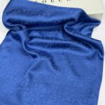 Guess Desen İpeksi Jakar Şal-75896-Mavi