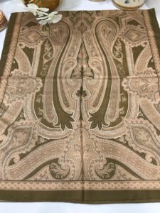 Etro Pamuk İpek Şal -987654  nil yeşili gold