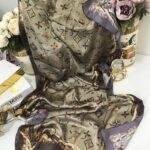 LV Desenli İthal Vual İpek- Kahve vizon