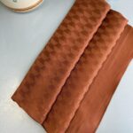 Qoza Desen İpeksi Jakar Şal - Kiremit