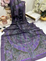 Etro Pamuk İpek Şal 52340 - Mürdüm - Görsel 2