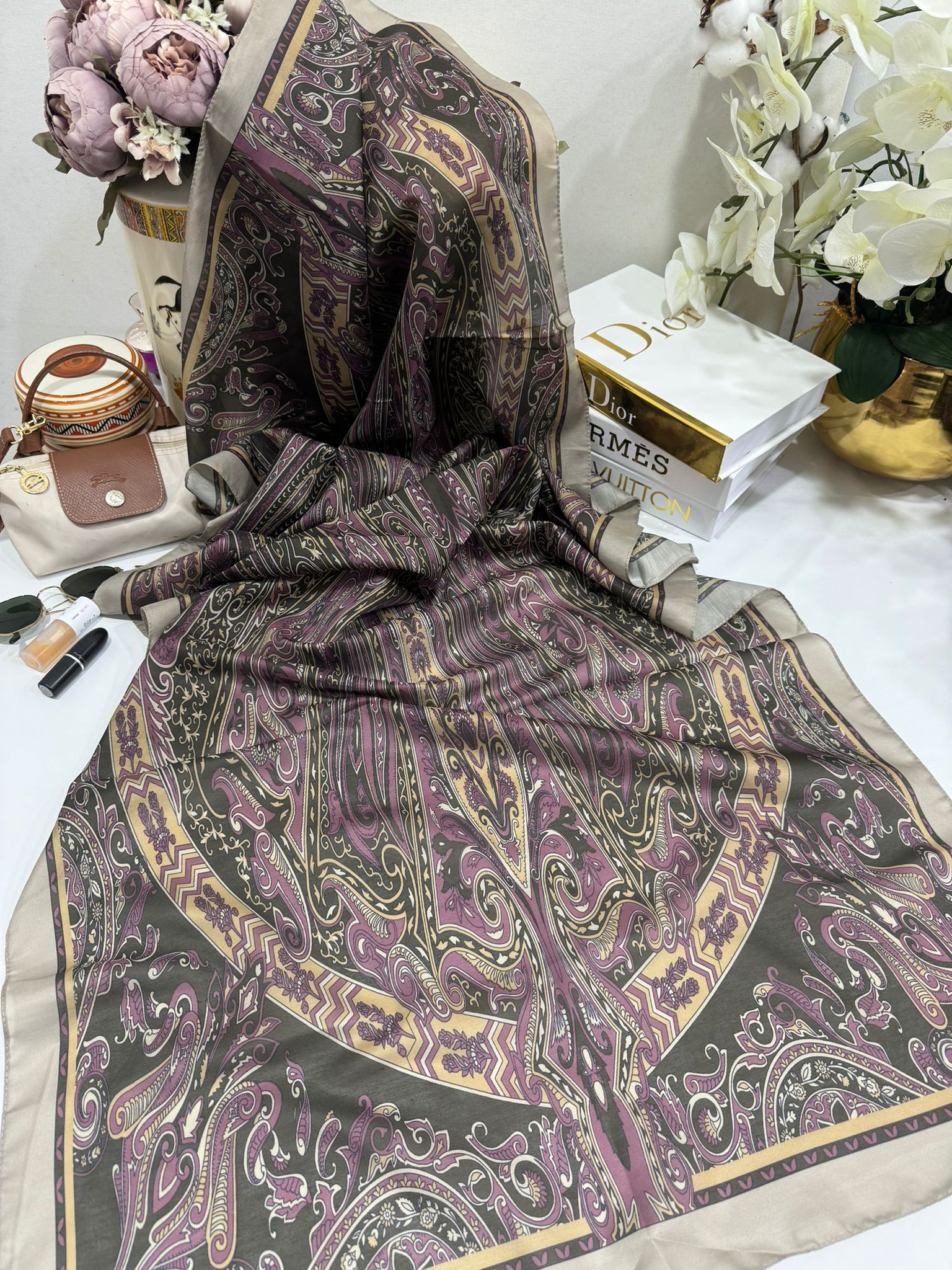 Etro Pamuk İpek Şal 52340 - Mocha