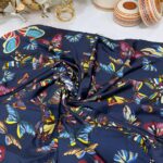 Lv Desen Twil Eşarp - Lacivert