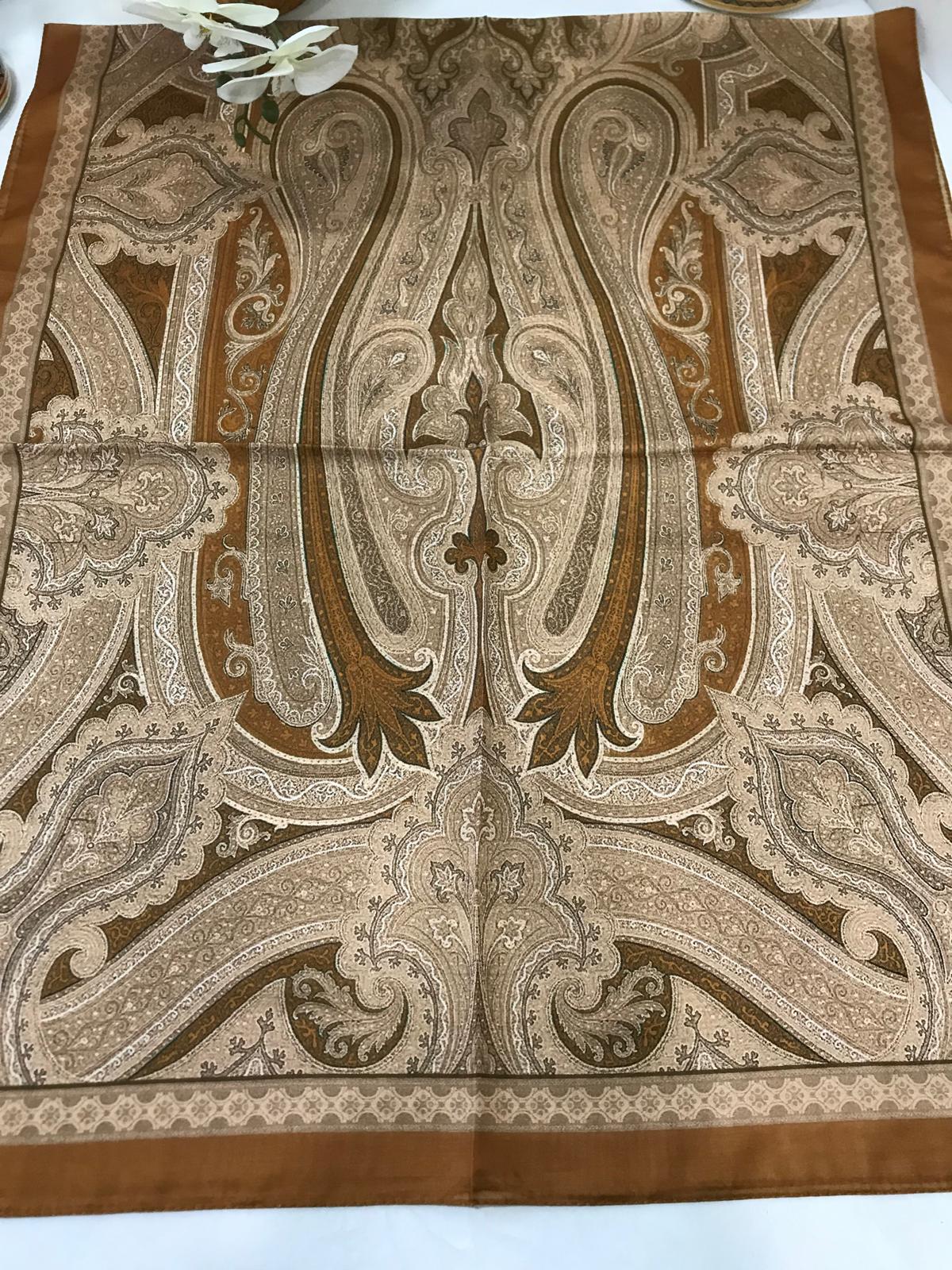 Etro Pamuk İpek Şal -987654 Açık kahve - Görsel 3