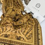 Touch İthal Etnik Desen Pamuk İpek Şal 63460- Yağ Yeşili