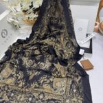 Touch İthal Etnik Desen Pamuk İpek Şal 63456 - Vizon