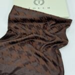 Kazayağı Desen İpeksi Jakar Şal-75312-Koyu kahve