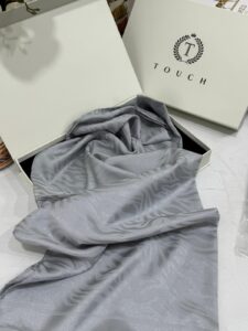 Zebra Desen Pamuk Jakar İpek Şal 23141 - A.Gri