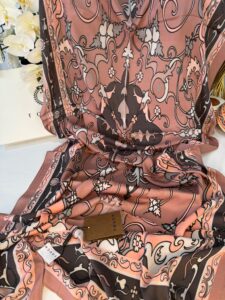 Touch İthal İberya Işığı Pamuk İpek Şal 63455 - Pudra