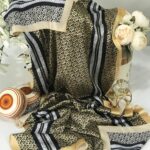 Burberry Çift Taraflı Vual İpek Şal -gold