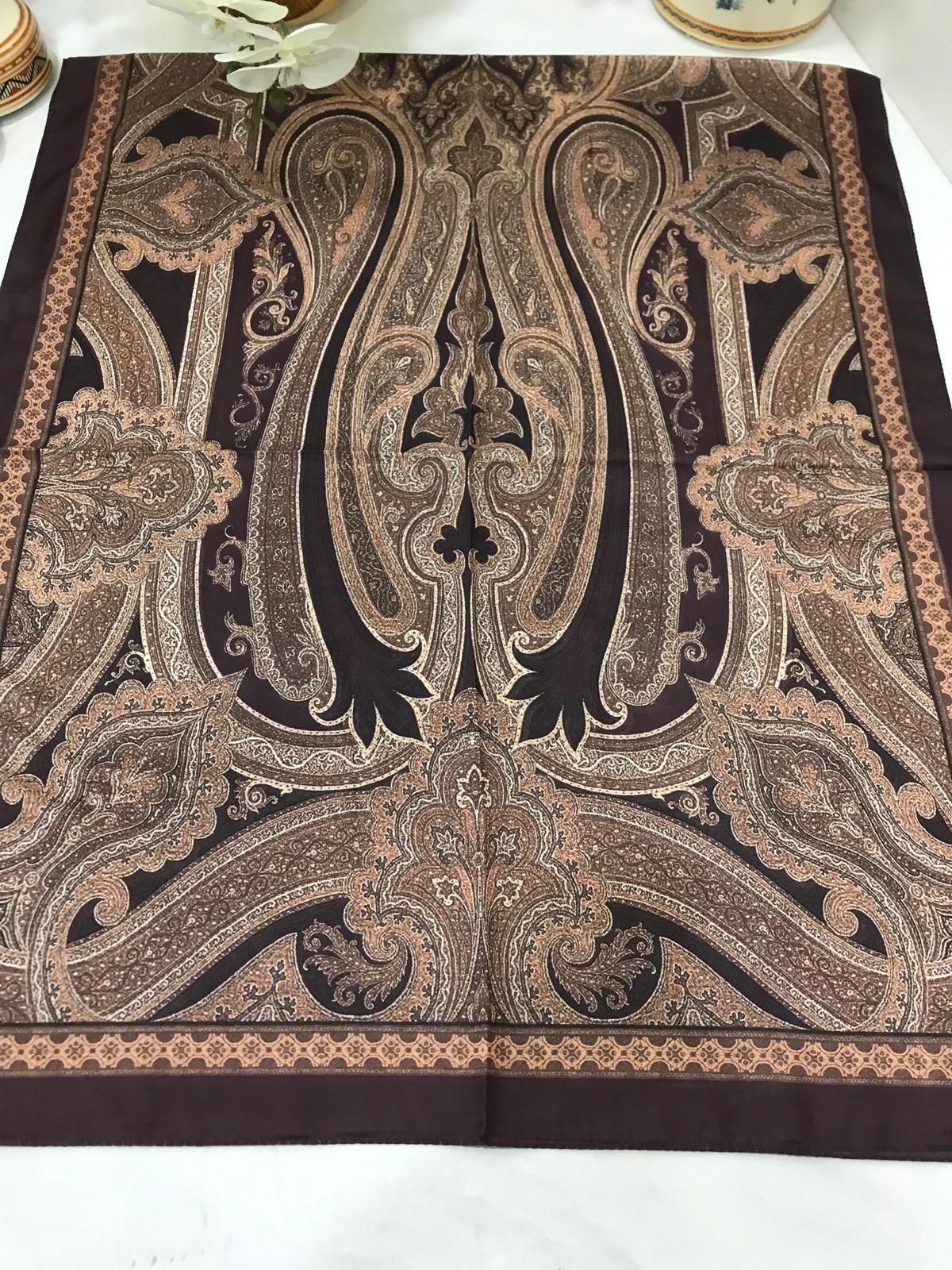 Etro Pamuk İpek Şal -987654 Acı kahve