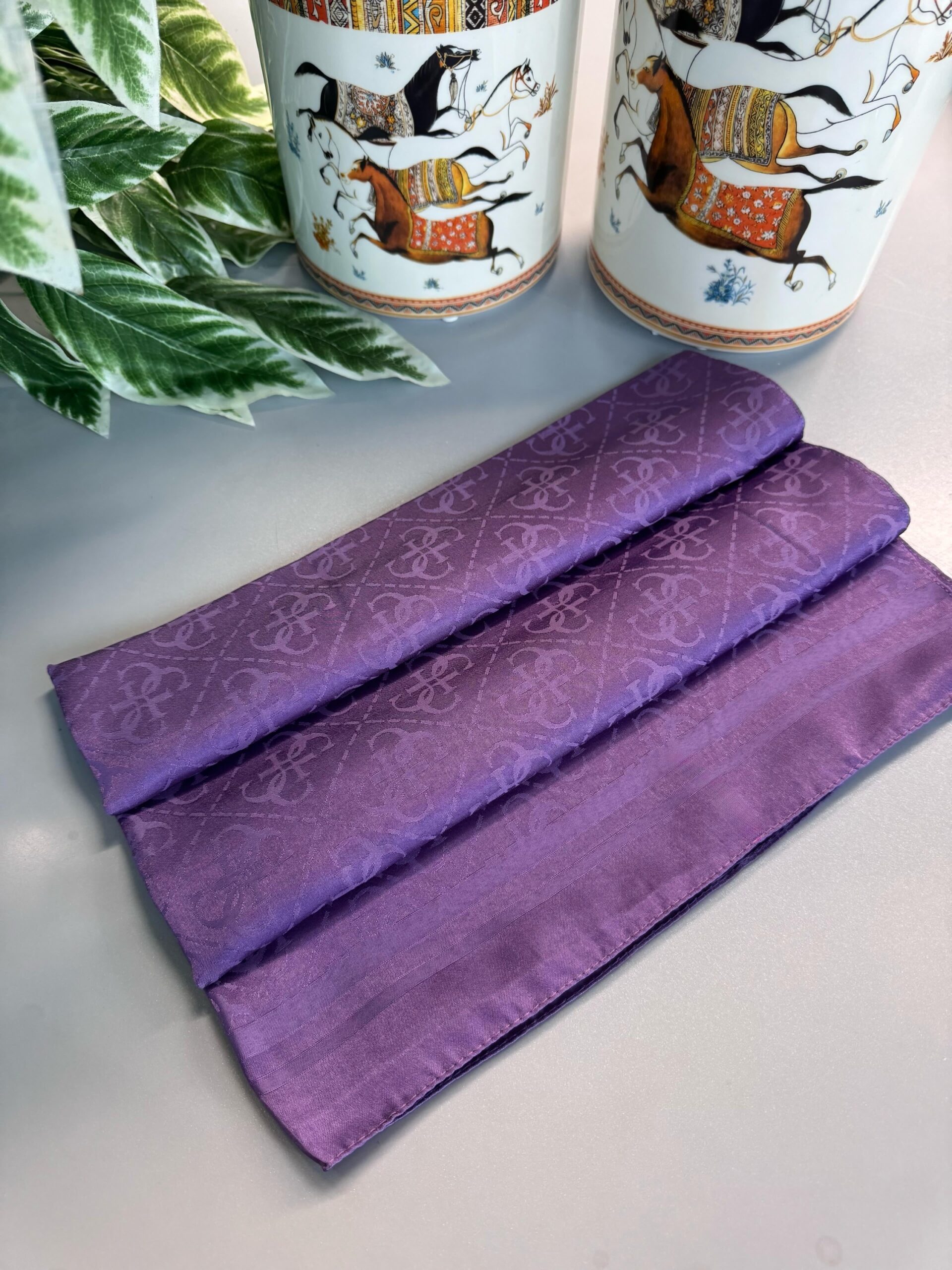 Guess Desen İpeksi Jakar Şal-75896-Mor