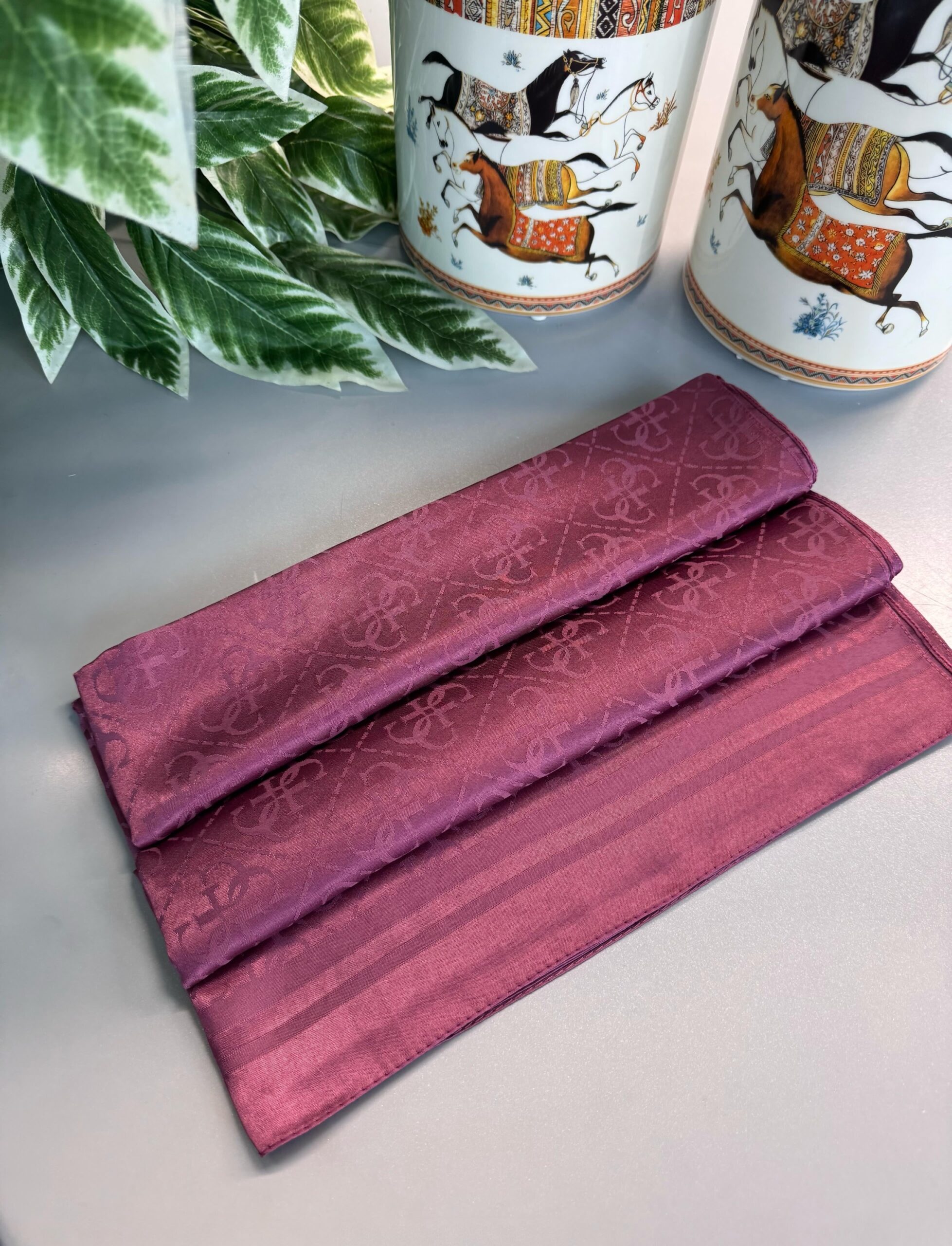 Guess Desen İpeksi Jakar Şal-75896-mürdüm