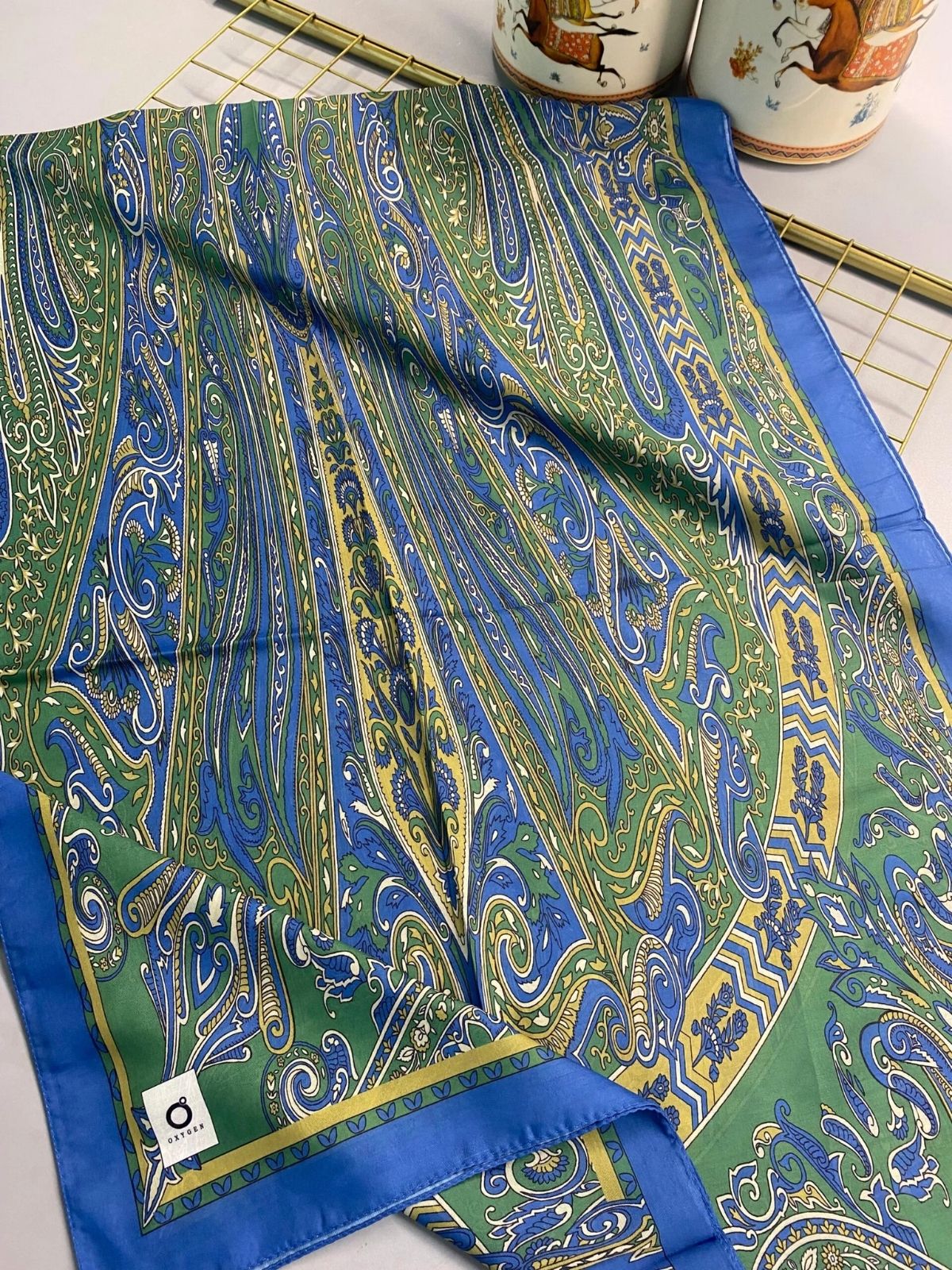 Etro Pamuk İpek Şal 52340 - İndigo - Görsel 5