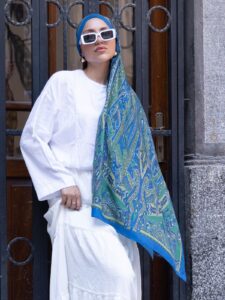 Etro Pamuk İpek Şal 52340 - İndigo