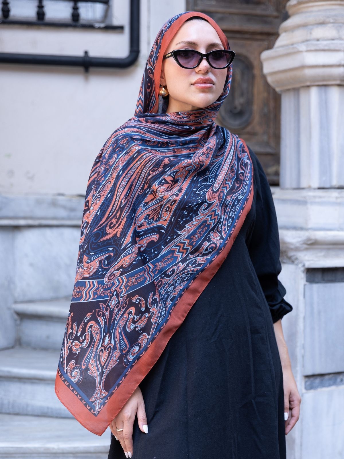 Etro Pamuk İpek Şal 52340 - Turuncu