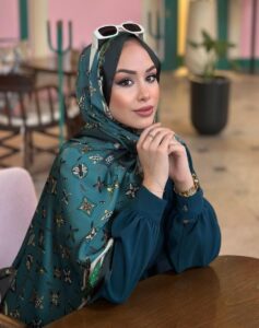 LV Desenli İthal Vual İpek- Koyu yeşil