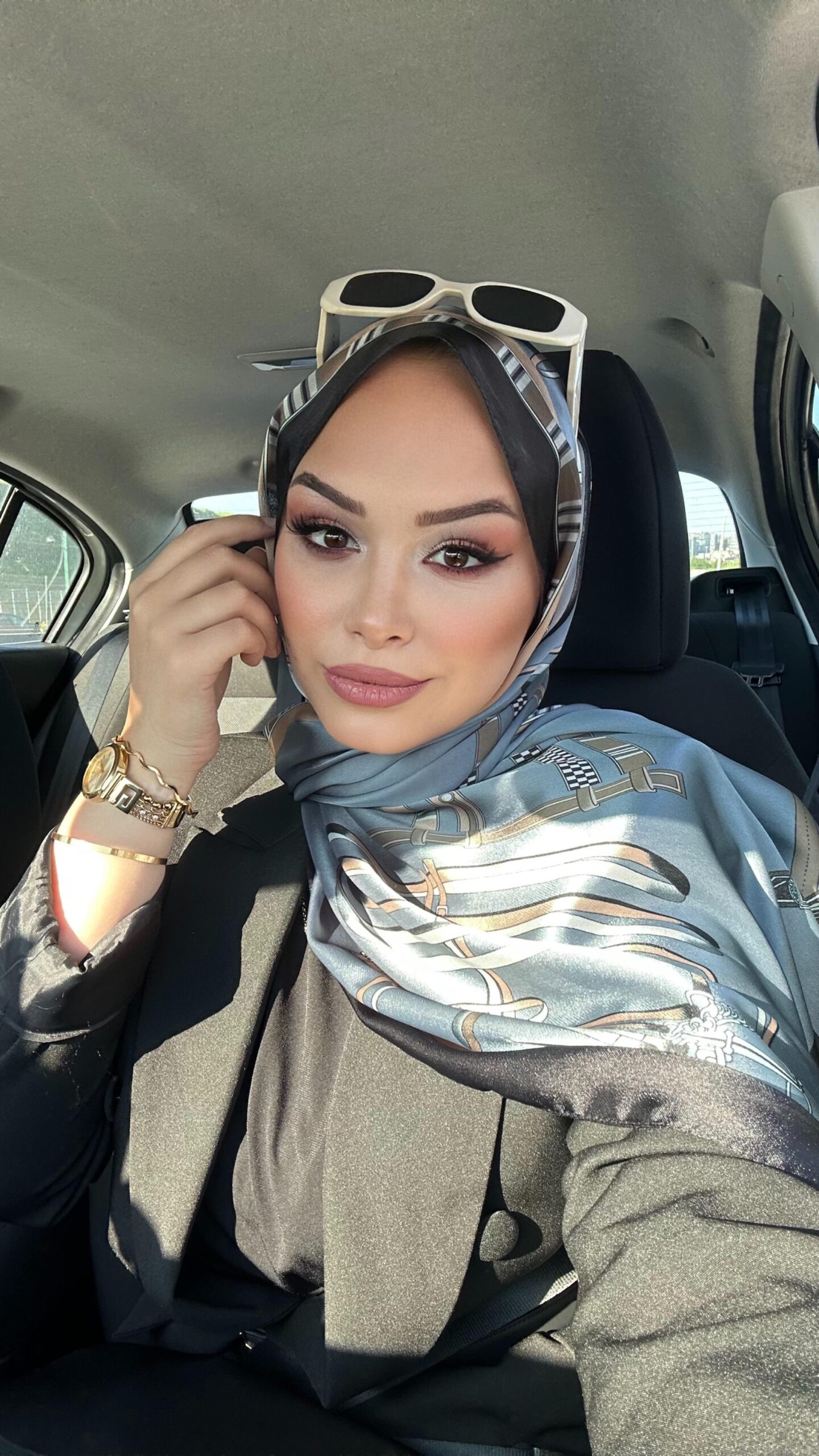 Hermes  İthal Çifttaraflı Vual İpek şal-19050 Füme - Görsel 4